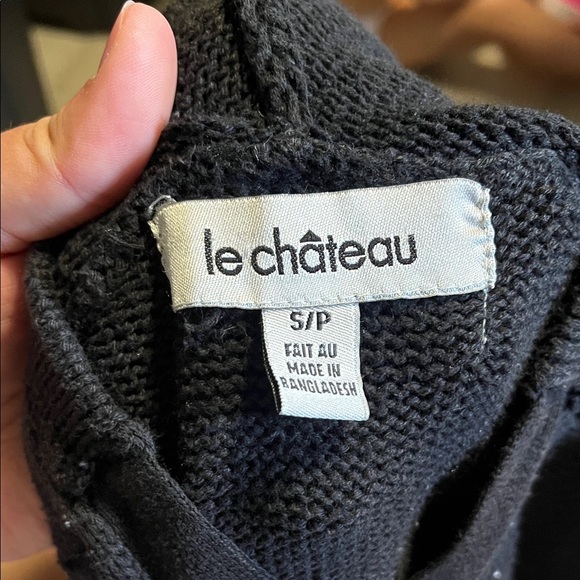 Le Chateau Charcoal Knit Top - Picture 2 of 2